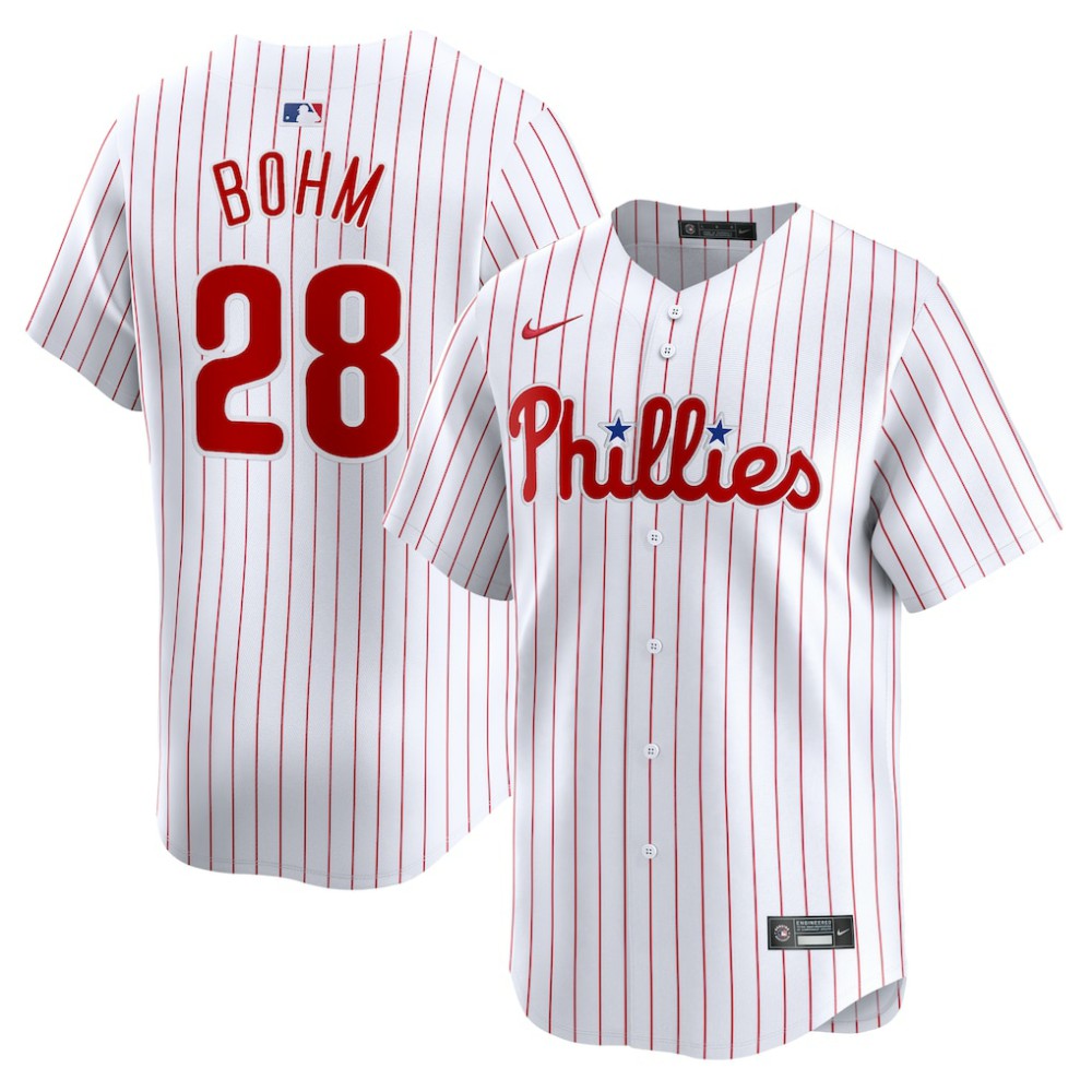 Alec Bohm Philadelphia Phillies Nike Home Limited Player Jersey - White Jerseys