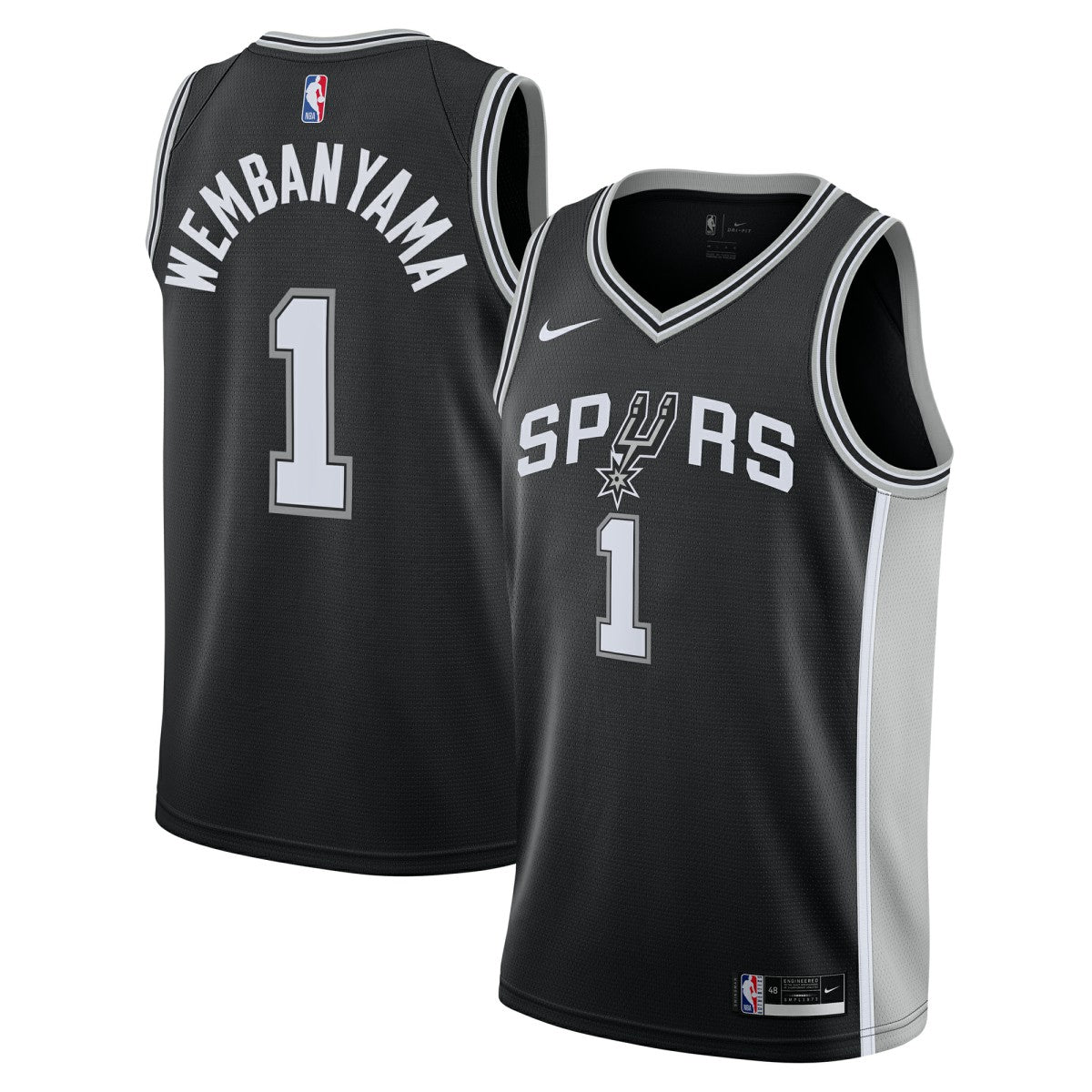 Victor Wembanyama San Antonio Spurs Youth Swingman Jersey Icon Edition Black - Nike