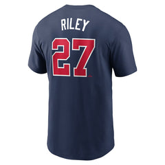 Austin Riley Atlanta Braves Nike Fuse Name & Number T-Shirt - Navy T-shirts