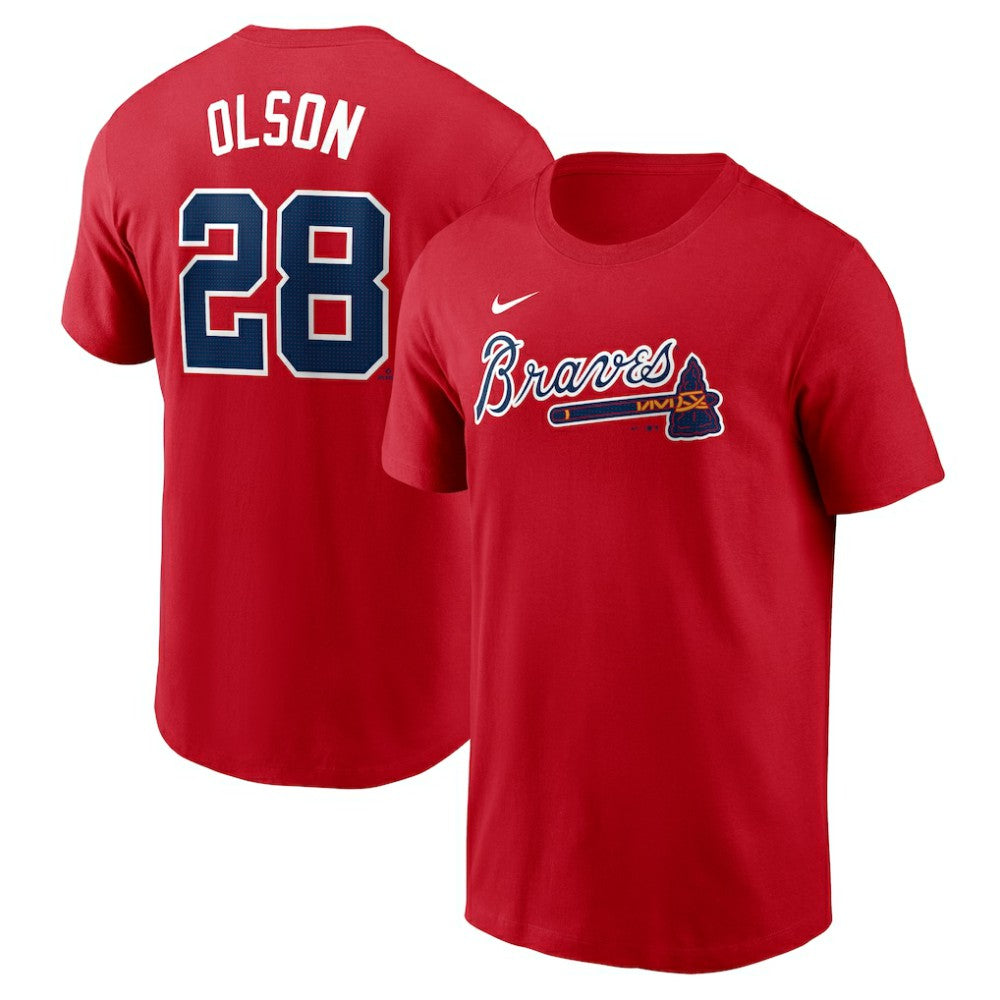 Matt Olson Atlanta Braves Nike Fuse Name & Number T-Shirt - Red T-shirts