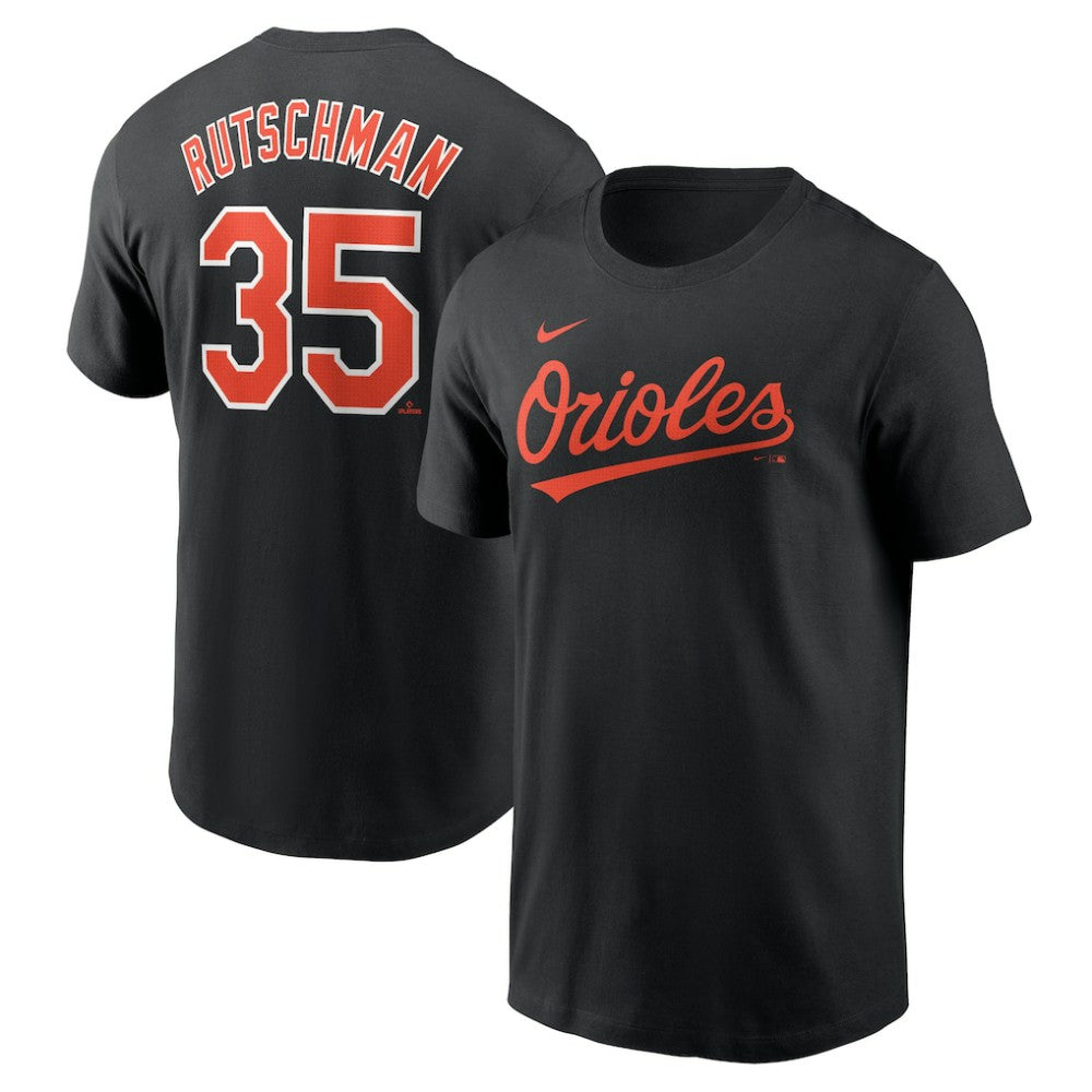 Adley Rutschman Baltimore Orioles Nike Fuse Name & Number T-Shirt - Black T-shirts