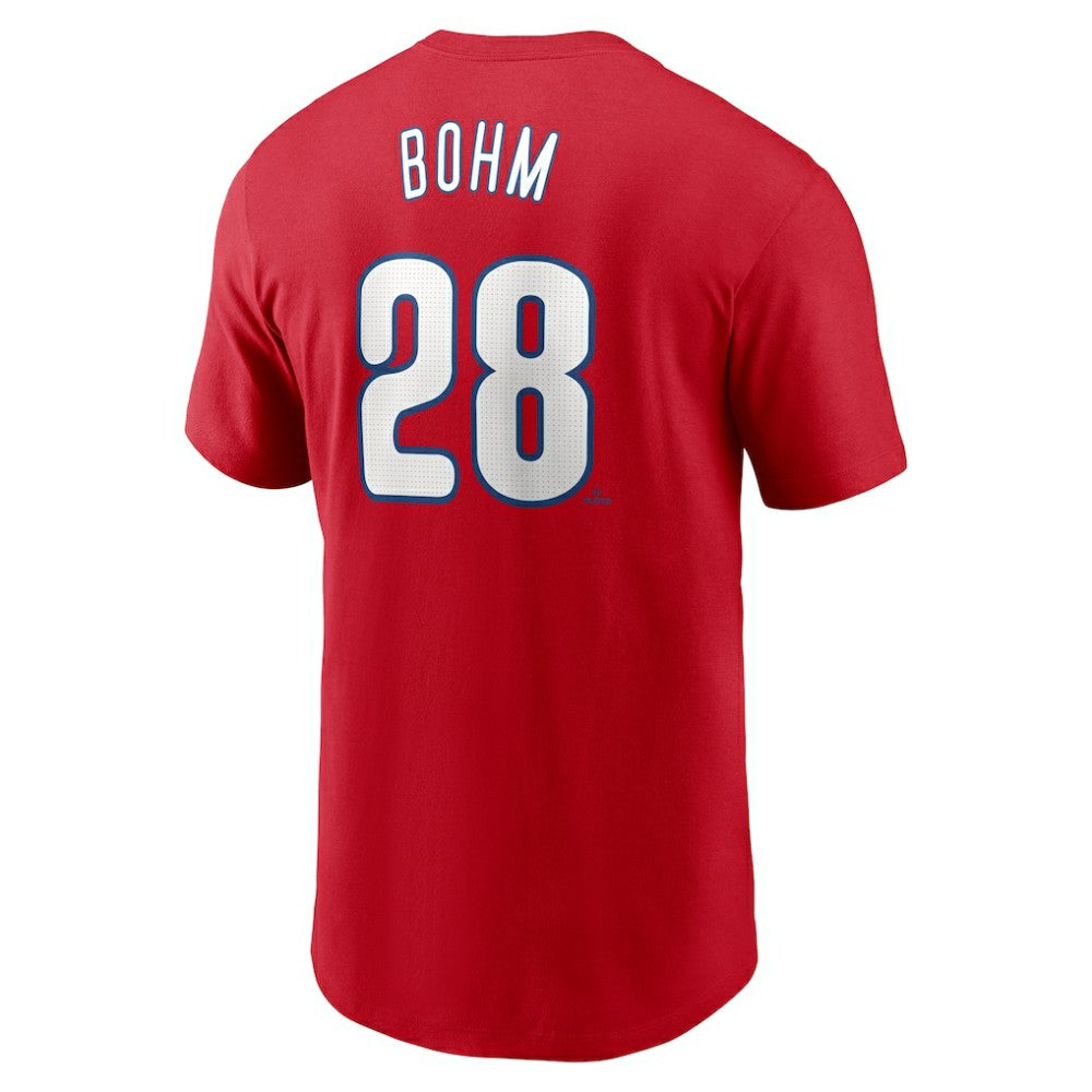 Alec Bohm Philadelphia Phillies Nike Fuse Name & Number T-Shirt - Red T-shirts