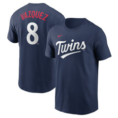 Christian Vazquez Minnesota Twins Nike Fuse Name & Number T-Shirt - Navy T-shirts