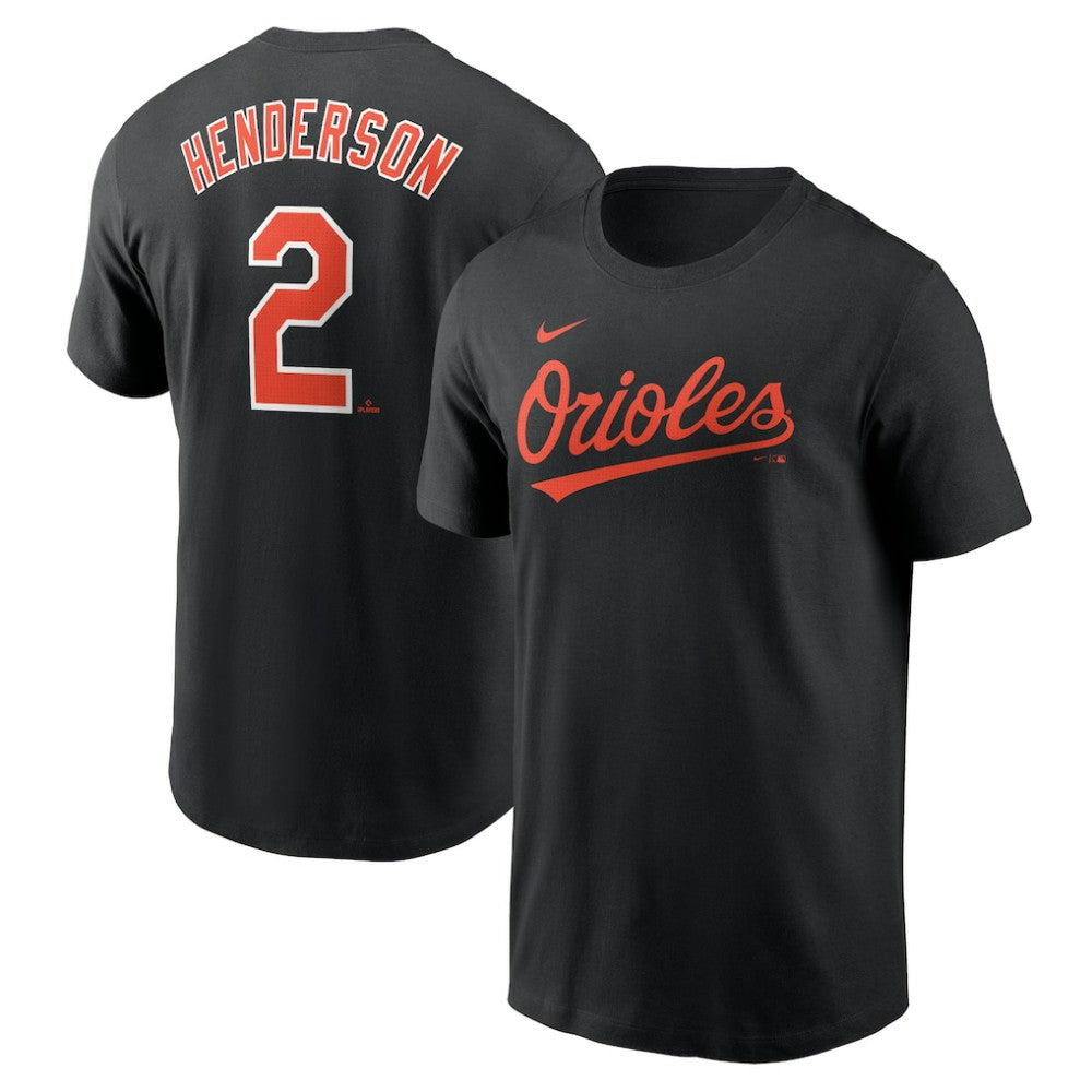 Gunnar Henderson Baltimore Orioles Nike Fuse Name & Number T-Shirt - Black T-shirts