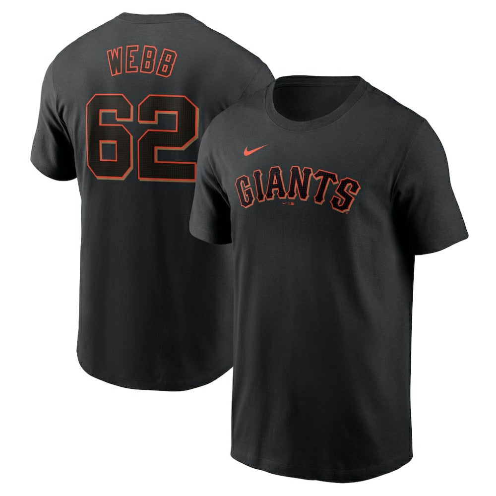 Logan Webb San Francisco Giants Nike Fuse Name & Number T-Shirt - Black T-shirts