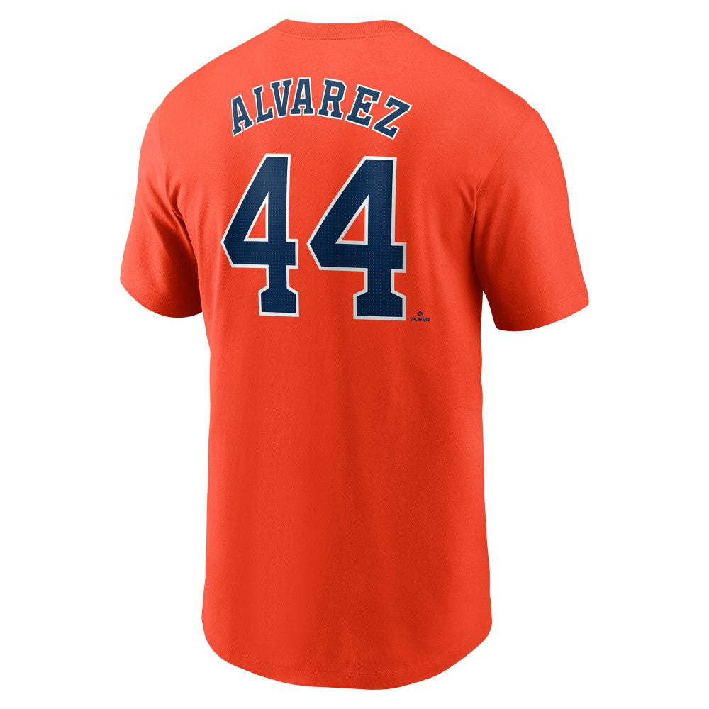 Yordan Alvarez Houston Astros Nike Fuse Name & Number T-Shirt - Orange T-shirts
