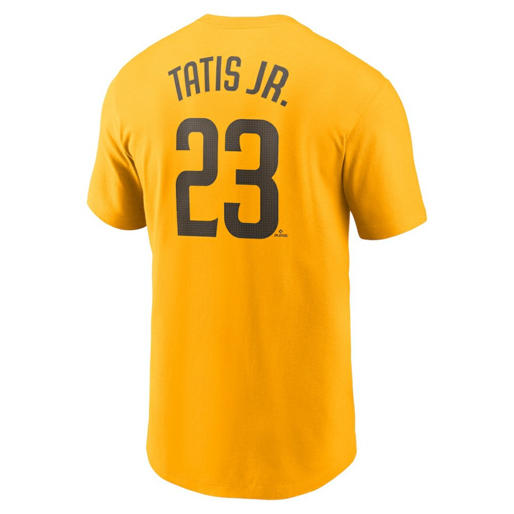Fernando Tatis Jr. San Diego Padres Nike Fuse Name & Number T-Shirt - Gold T-shirts