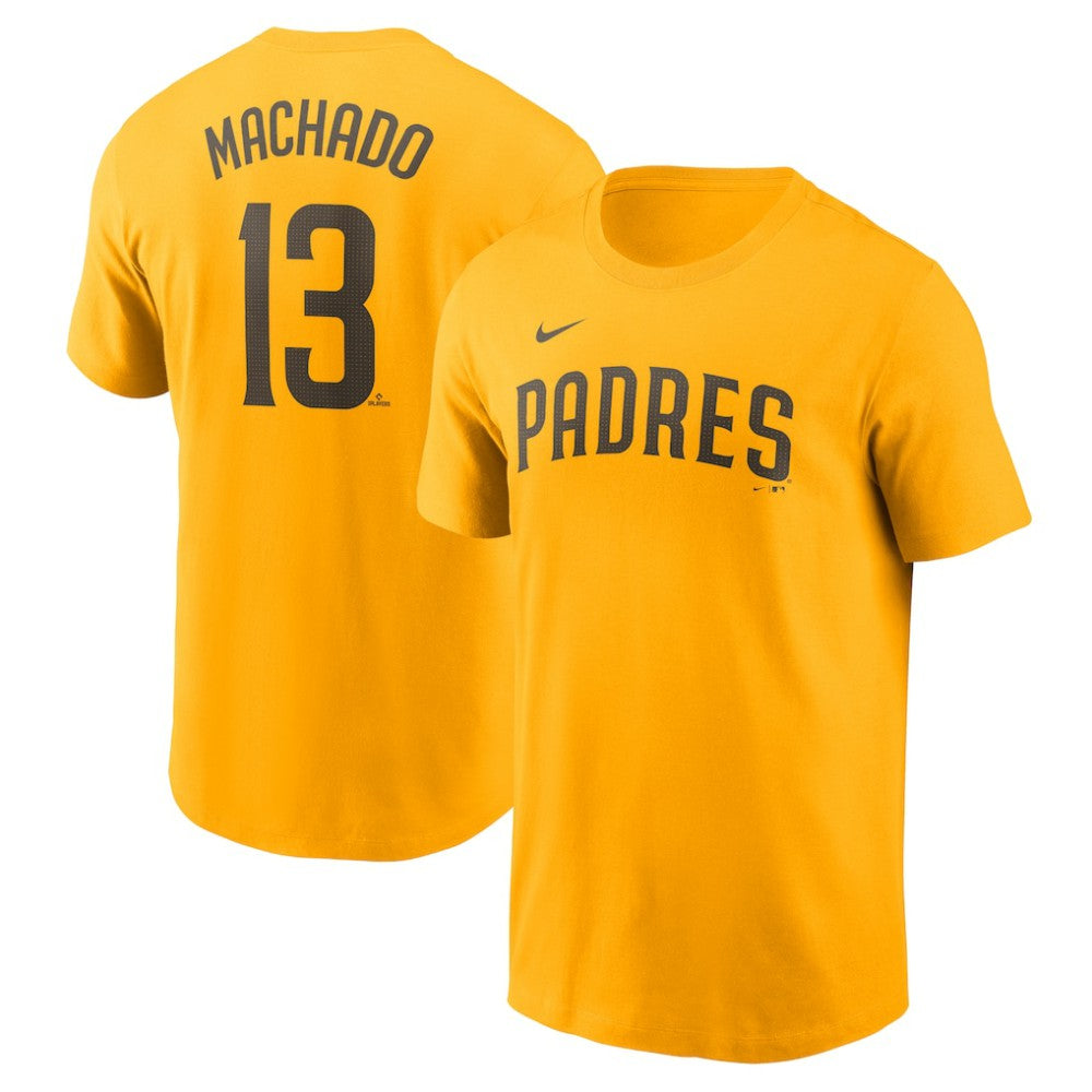 Manny Machado San Diego Padres Nike Fuse Name & Number T-Shirt - Gold T-shirts
