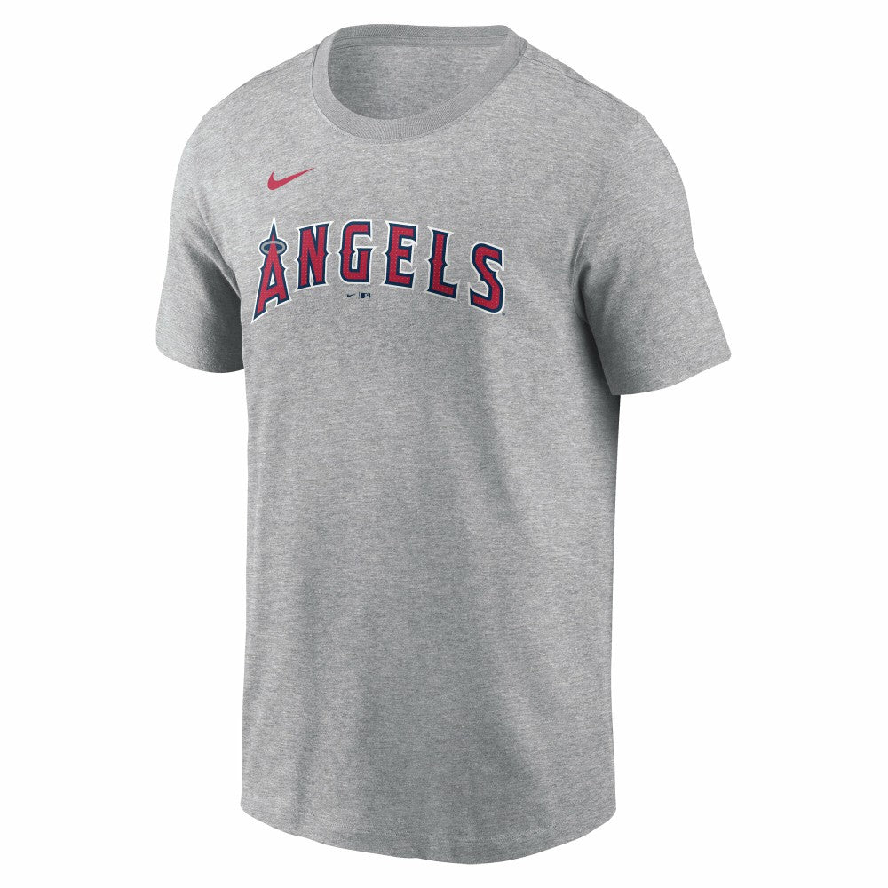 Mike Trout Los Angeles Angels Nike Fuse Name & Number T-Shirt - Gray T-shirts