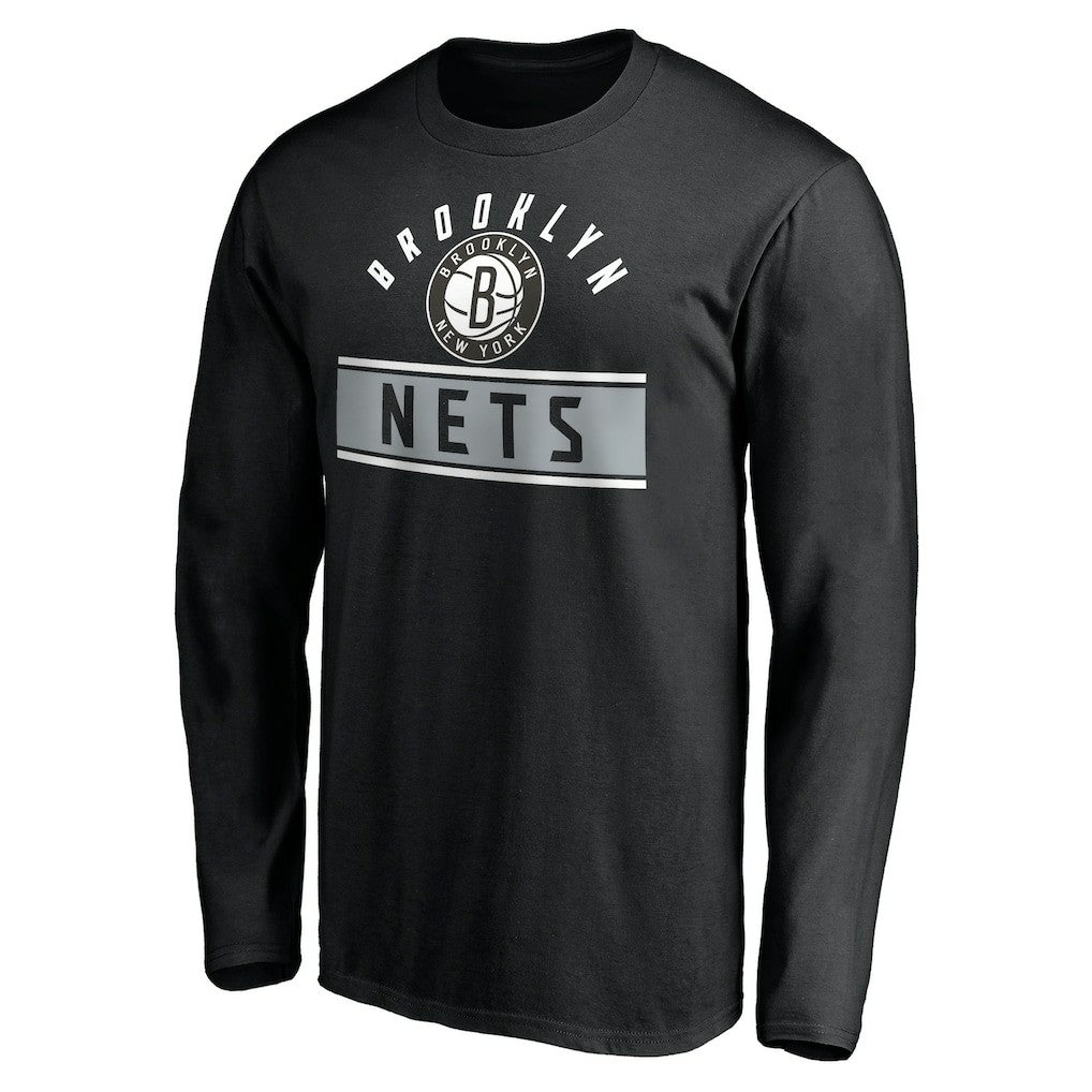 Brooklyn Nets Team Arch Knockout Long Sleeve T-Shirt Black