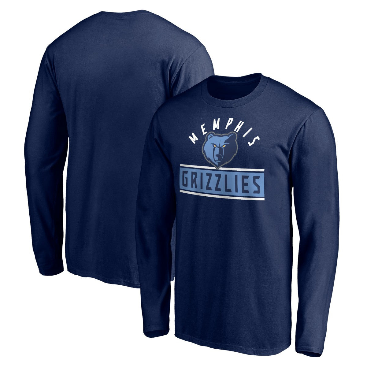 Memphis Grizzlies Team Arch Knockout Long Sleeve T-Shirt Navy