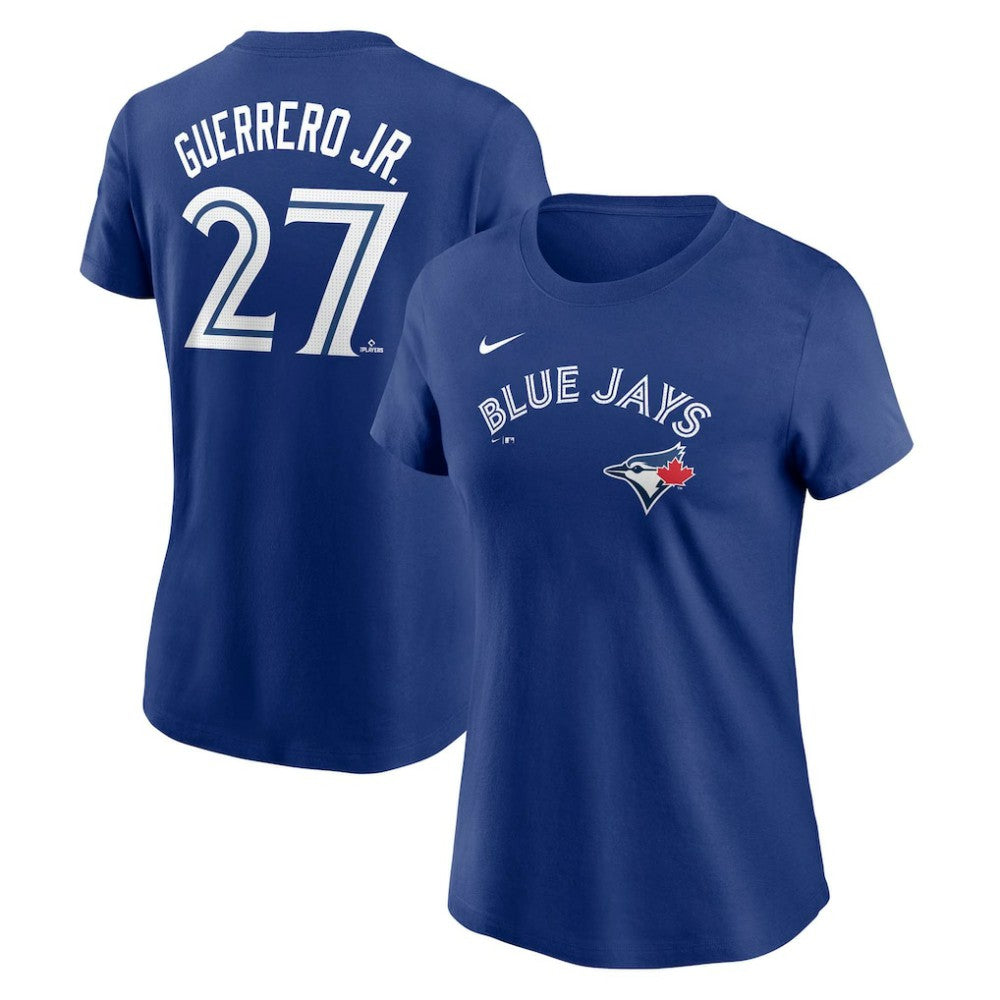 Vladimir Guerrero Jr. Toronto Blue Jays Nike Women's Cooperstown Collection Fuse Name & Number T-Shirt - Royal T-shirts