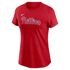 Trea Turner Philadelphia Phillies Nike Women's Cooperstown Collection Fuse Name & Number T-Shirt - Red T-shirts