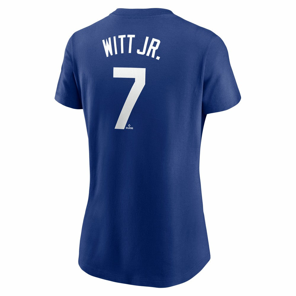 Bobby Witt Jr. Kansas City Royals Nike Women's Cooperstown Collection Fuse Name & Number T-Shirt - Royal T-shirts