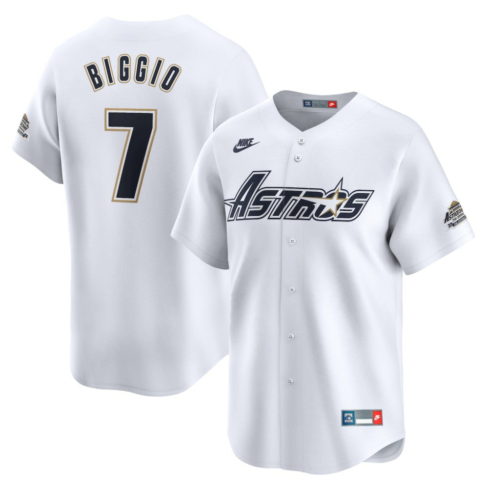Craig Biggio Houston Astros Nike Throwback Cooperstown Collection Limited Jersey - White Jerseys
