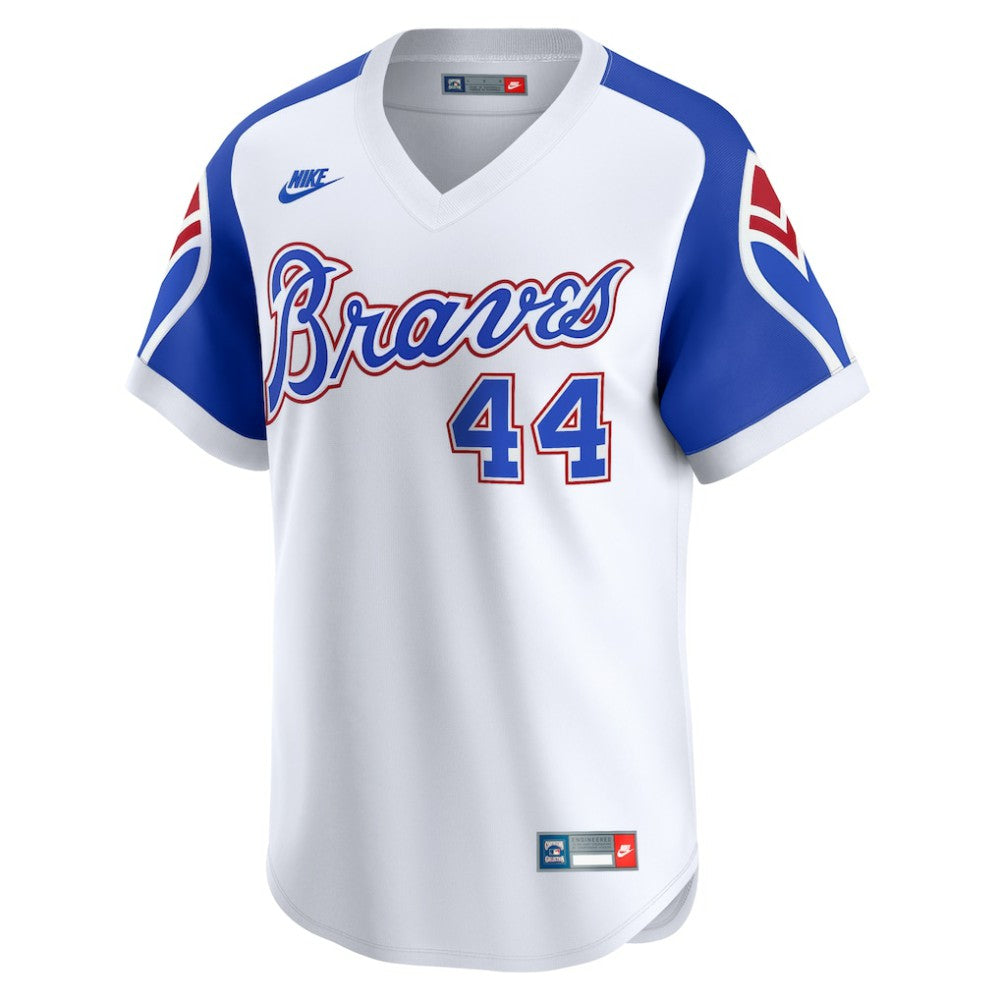Hank Aaron Atlanta Braves Nike Throwback Cooperstown Limited Jersey - White Jerseys