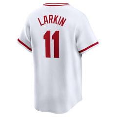 Barry Larkin Cincinnati Reds Nike Throwback Cooperstown Limited Jersey - White Jerseys