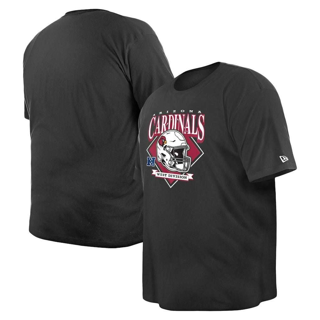 Arizona Cardinals New Era Big & Tall Helmet T-Shirt - Black T-shirts