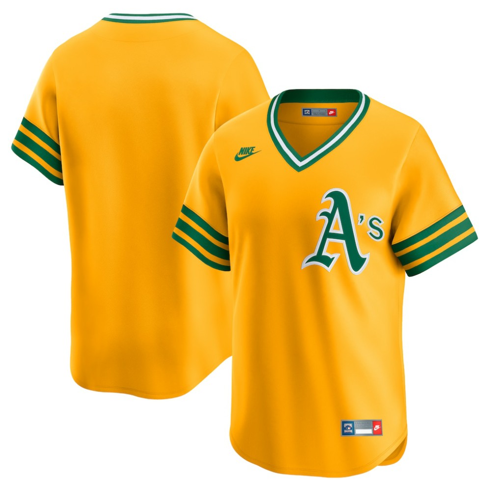 Athletics Nike Cooperstown Collection Limited Jersey - Gold Jerseys