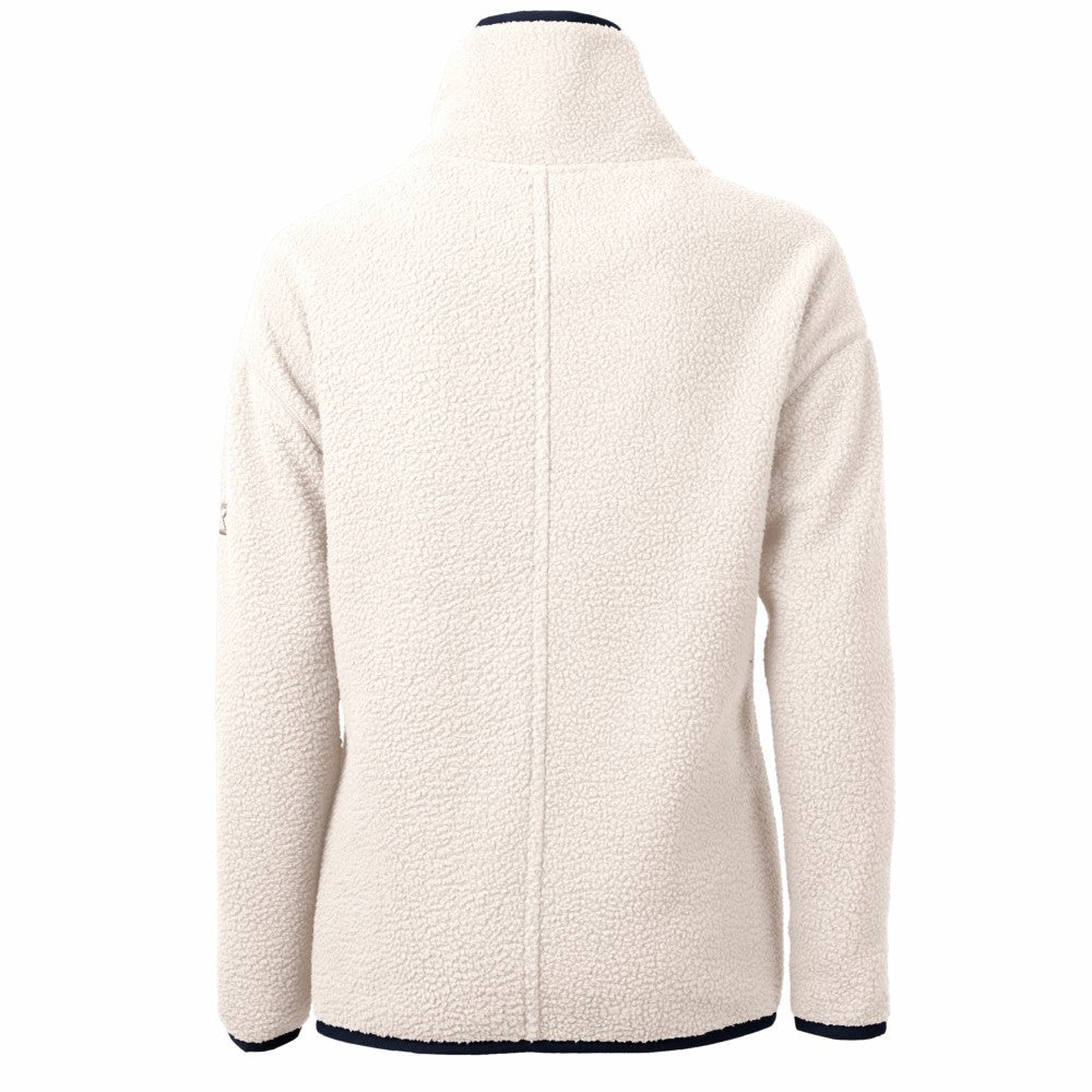 Kansas City Royals Cutter & Buck Women's City Connect Cascade Eco Sherpa Fleece Half-Zip Pullover Jacket - Oatmeal Jackets