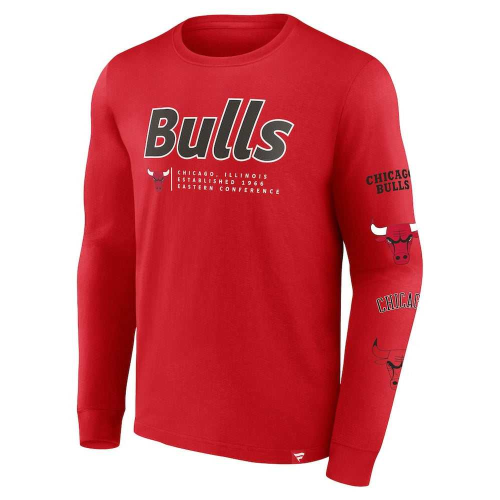 Chicago Bulls Baseline Long Sleeve T-Shirt Red - Fanatics