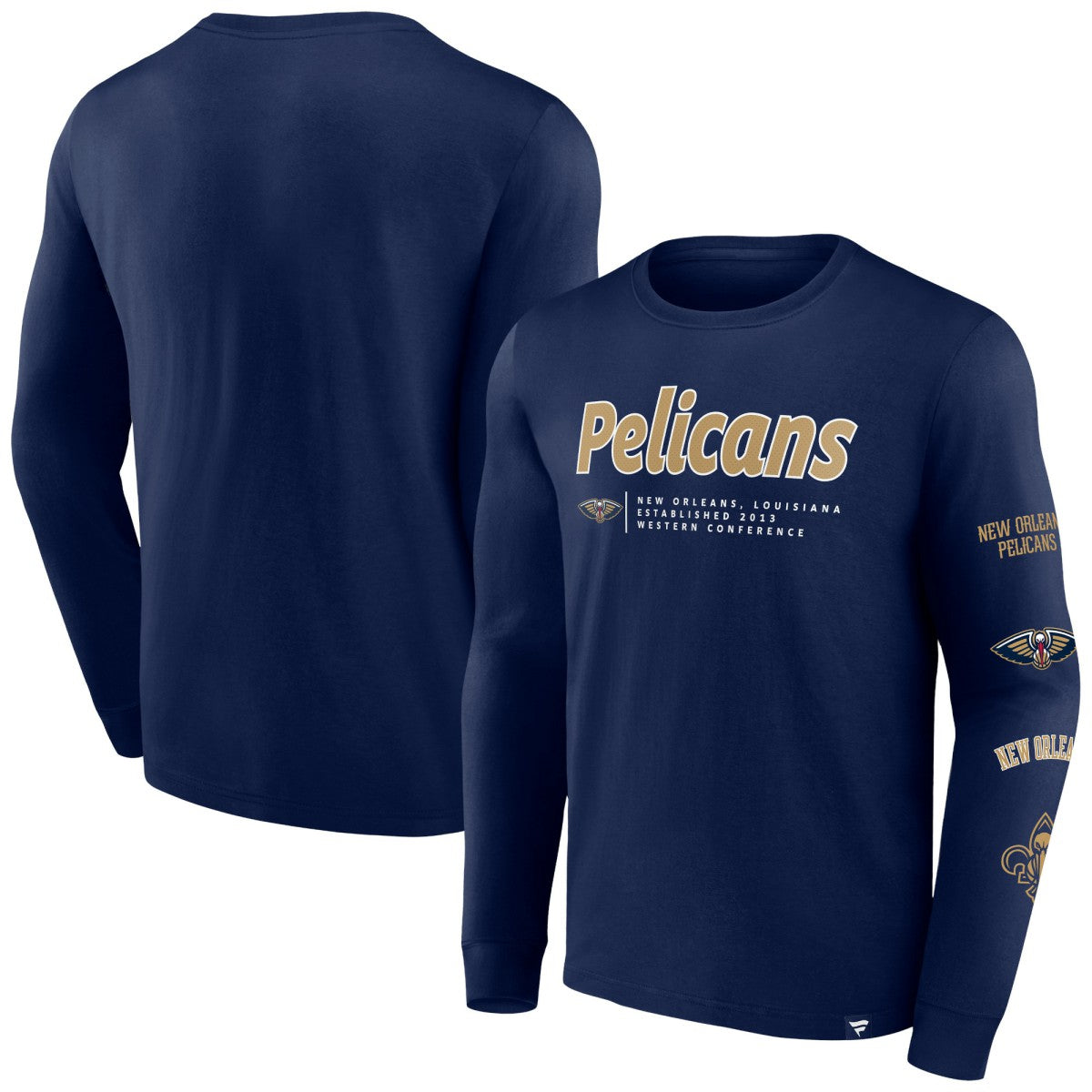 New Orleans Pelicans Baseline Long Sleeve T-Shirt Navy - Fanatics