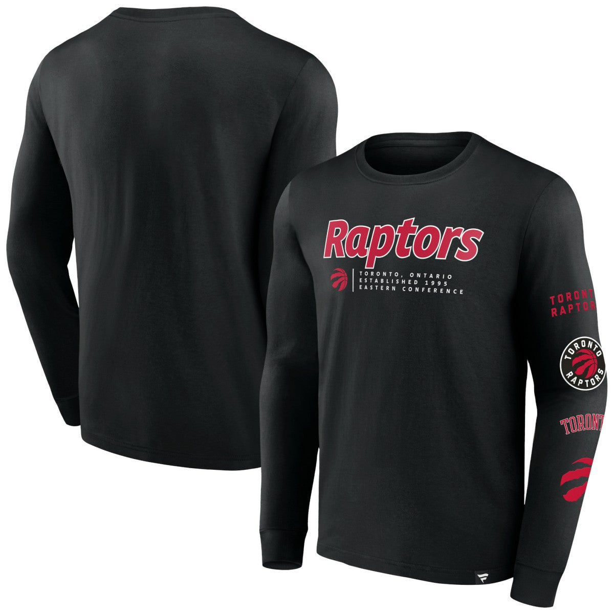 Toronto Raptors Baseline Long Sleeve T-Shirt Black - Fanatics