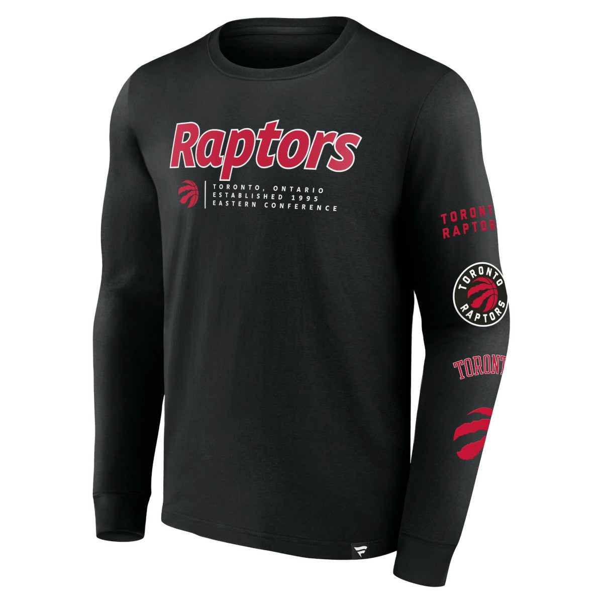 Toronto Raptors Baseline Long Sleeve T-Shirt Black - Fanatics