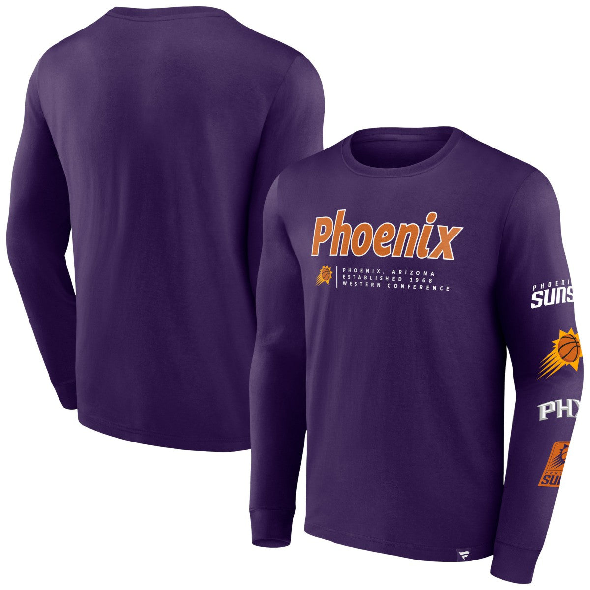 Phoenix Suns Baseline Long Sleeve T-Shirt Purple - Fanatics