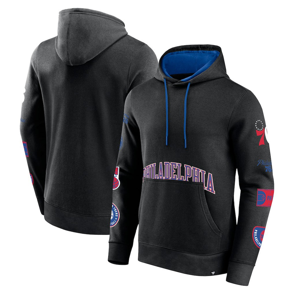 Philadelphia 76ers Home Court Pullover Hoodie Black - Fanatics