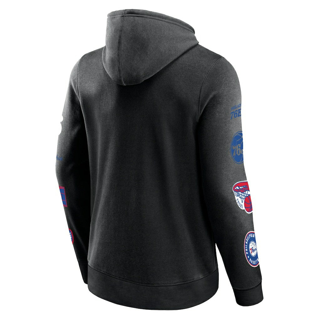 Philadelphia 76ers Home Court Pullover Hoodie Black - Fanatics