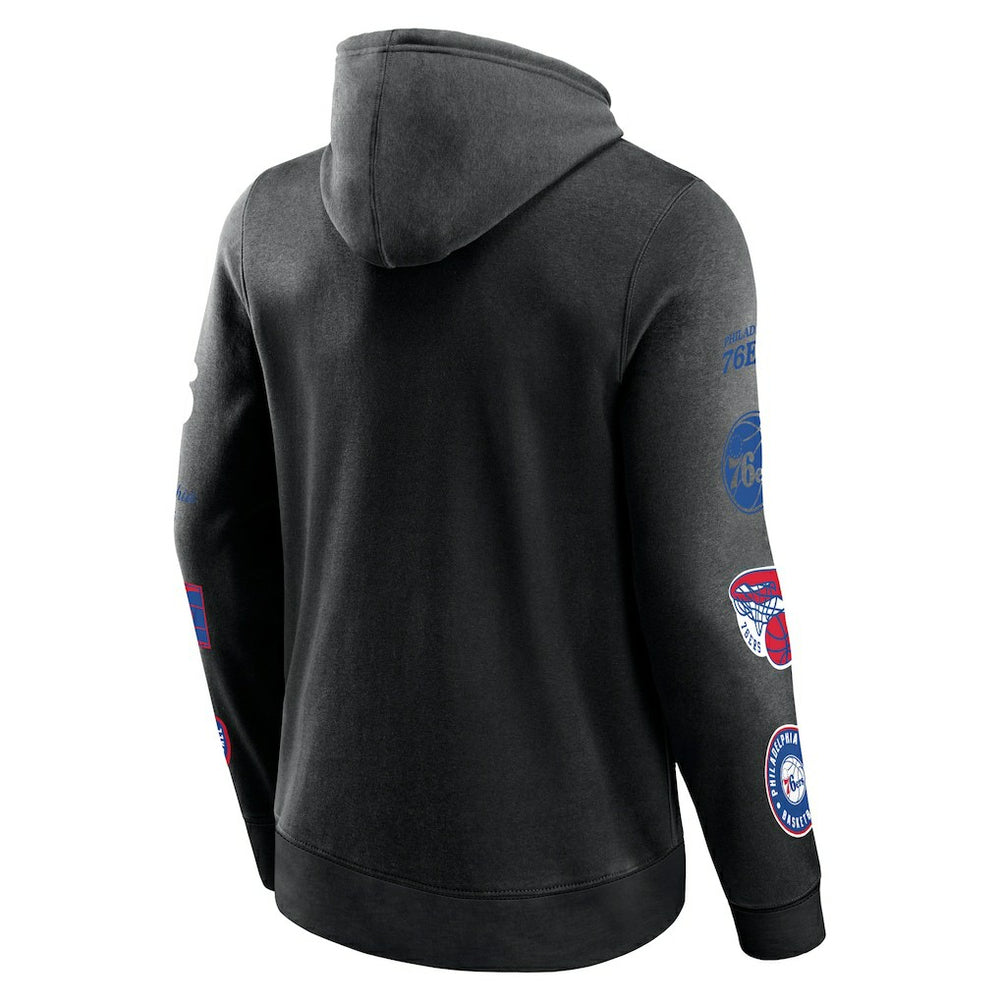 Philadelphia 76ers Home Court Pullover Hoodie Black - Fanatics