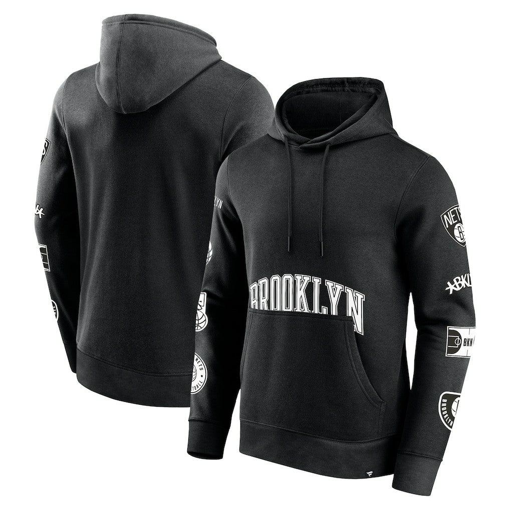Brooklyn Nets Home Court Pullover Hoodie Black - Fanatics