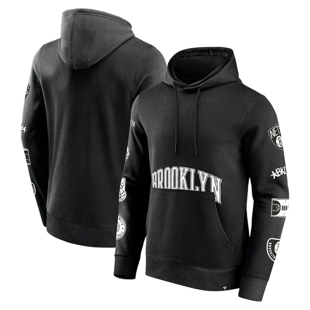 Brooklyn Nets Home Court Pullover Hoodie Black - Fanatics