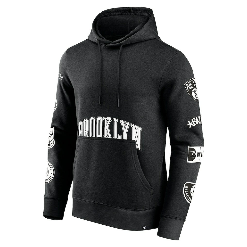 Brooklyn Nets Home Court Pullover Hoodie Black - Fanatics