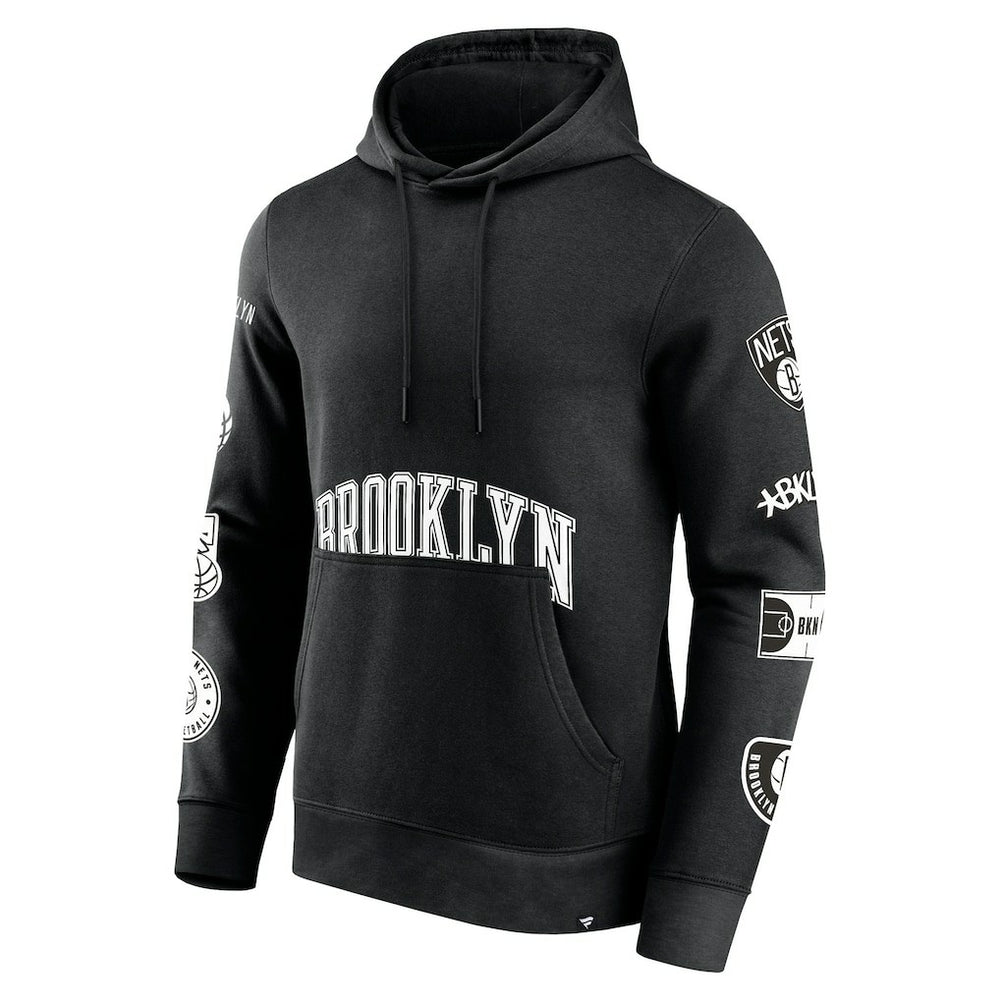 Brooklyn Nets Home Court Pullover Hoodie Black - Fanatics