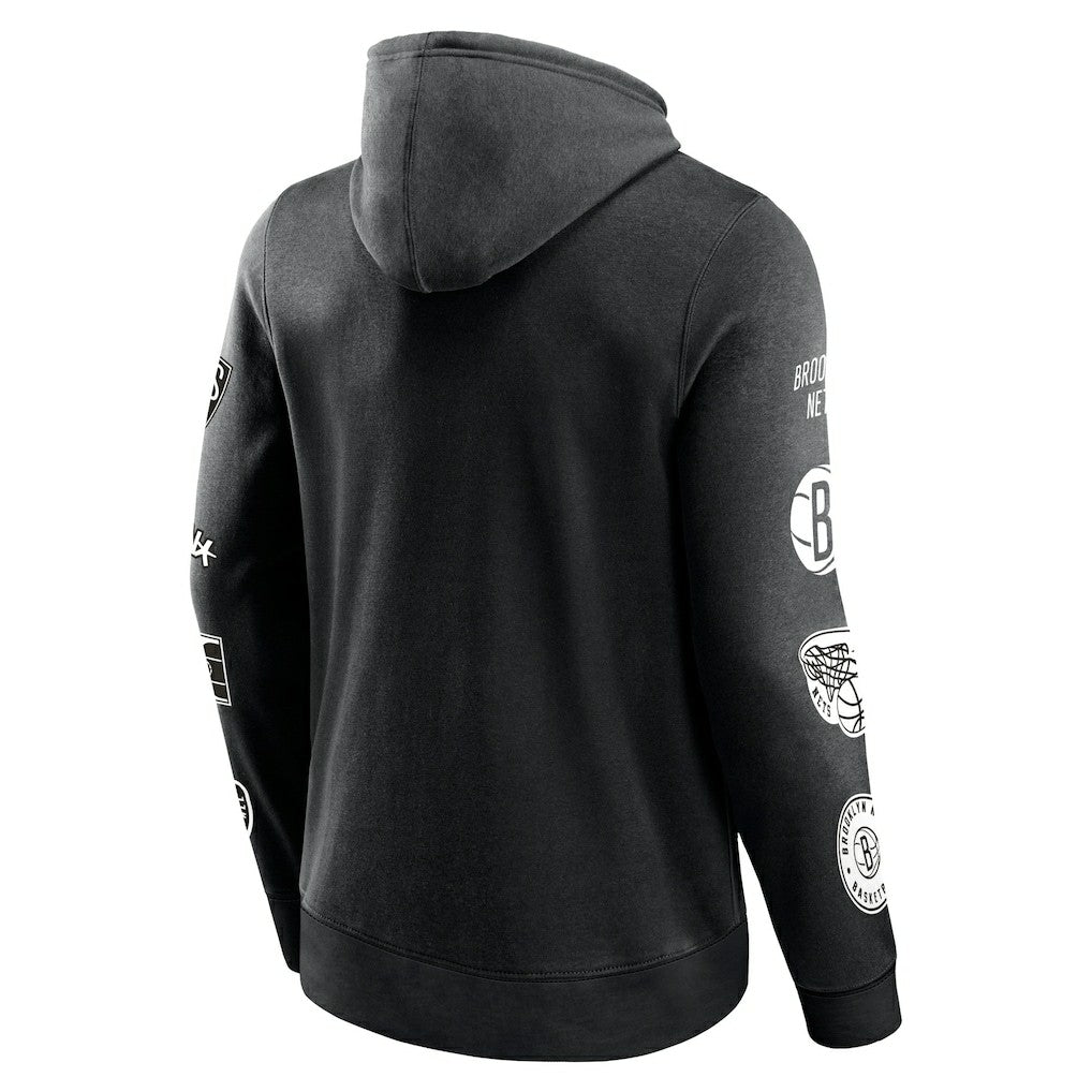 Brooklyn Nets Home Court Pullover Hoodie Black - Fanatics