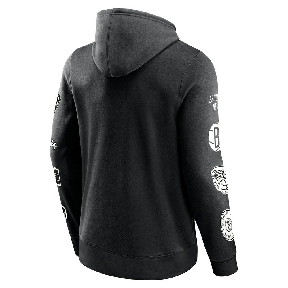 Brooklyn Nets Home Court Pullover Hoodie Black - Fanatics