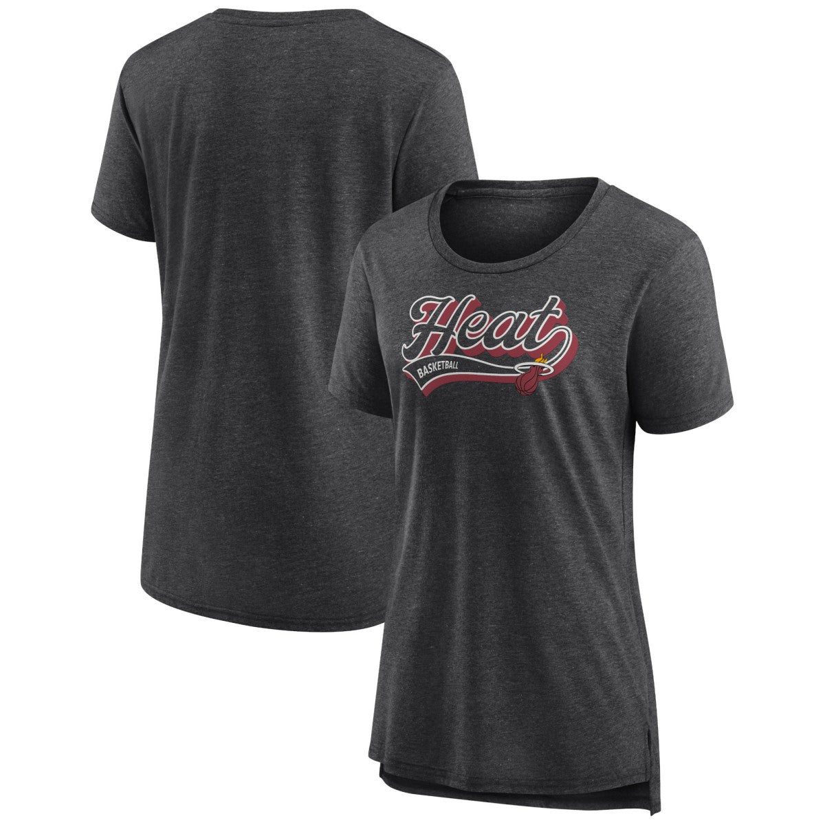 Miami Heat Women's League Leader Tri-Blend T-Shirt Heather Charcoal - Fanatics outlet