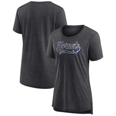 Charlotte Hornets Women's League Leader Tri-Blend T-Shirt Heather Charcoal - Fanatics outlet