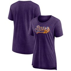 Phoenix Suns Women's League Leader Tri-Blend T-Shirt Heather Purple - Fanatics