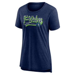 Minnesota Timberwolves Women's League Leader Tri-Blend T-Shirt Heather Navy - Fanatics outlet