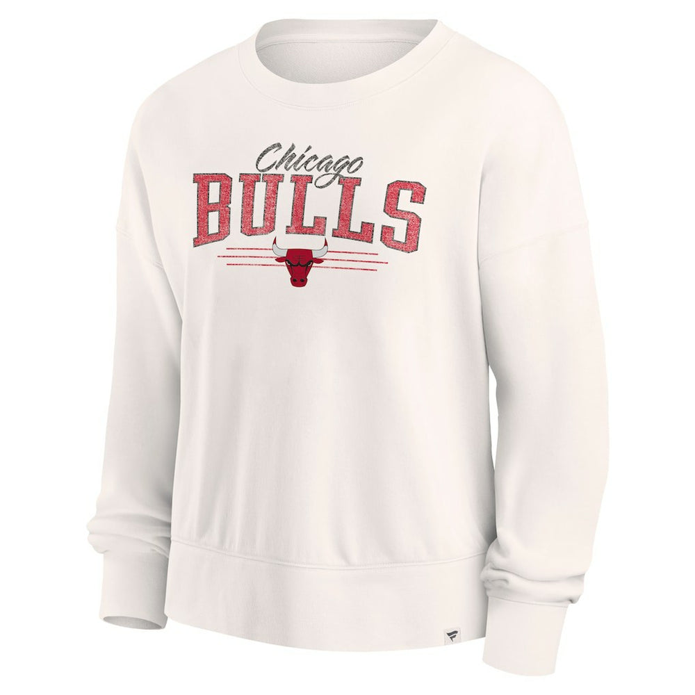 Chicago Bulls Women's Close the Game Pullover Sweatshirt Cream - Fanatics