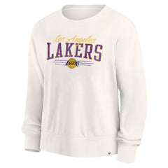 Los Angeles Lakers Women's Close the Game Pullover Sweatshirt Cream - Fanatics
