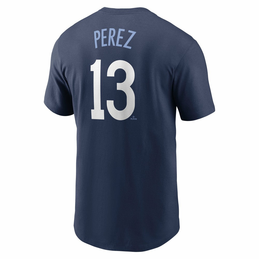 Salvador Perez Kansas City Royals Nike 2024 City Connect Fuse Name & Number T-Shirt - Navy T-shirts