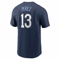 Salvador Perez Kansas City Royals Nike 2024 City Connect Fuse Name & Number T-Shirt - Navy T-shirts