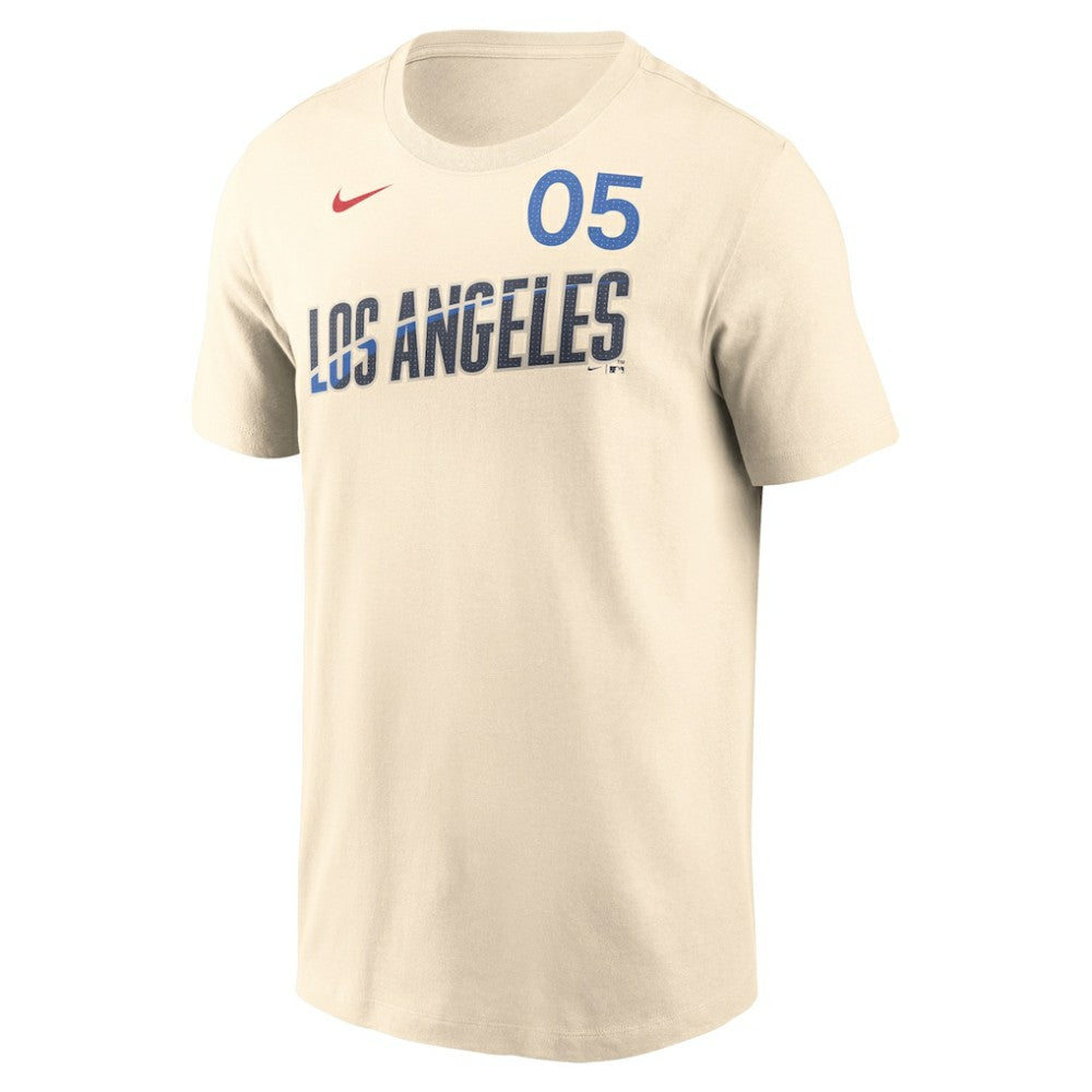 Freddie Freeman Los Angeles Dodgers Nike 2024 City Connect Fuse Name & Number T-Shirt - Cream T-shirts
