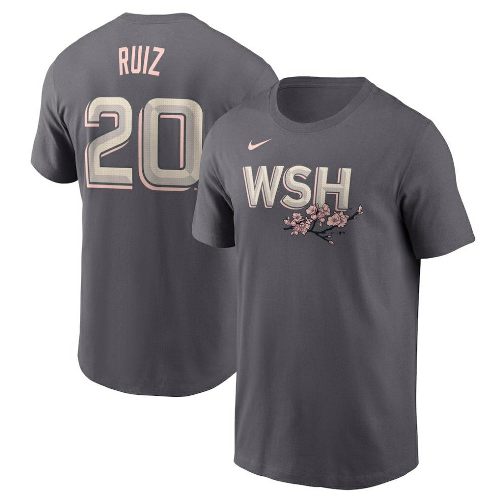 Keibert Ruiz Washington Nationals Nike City Connect Fuse Name & Number T-Shirt - Gray T-shirts