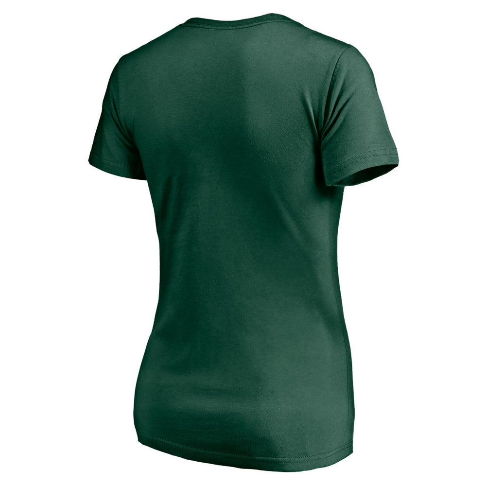Milwaukee Bucks Women's Mascot In Bounds V-Neck T-Shirt Hunter Green