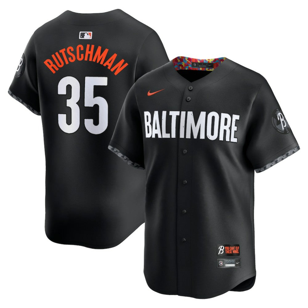 Adley Rutschman Baltimore Orioles Nike City Connect Limited Player Jersey - Black Jerseys